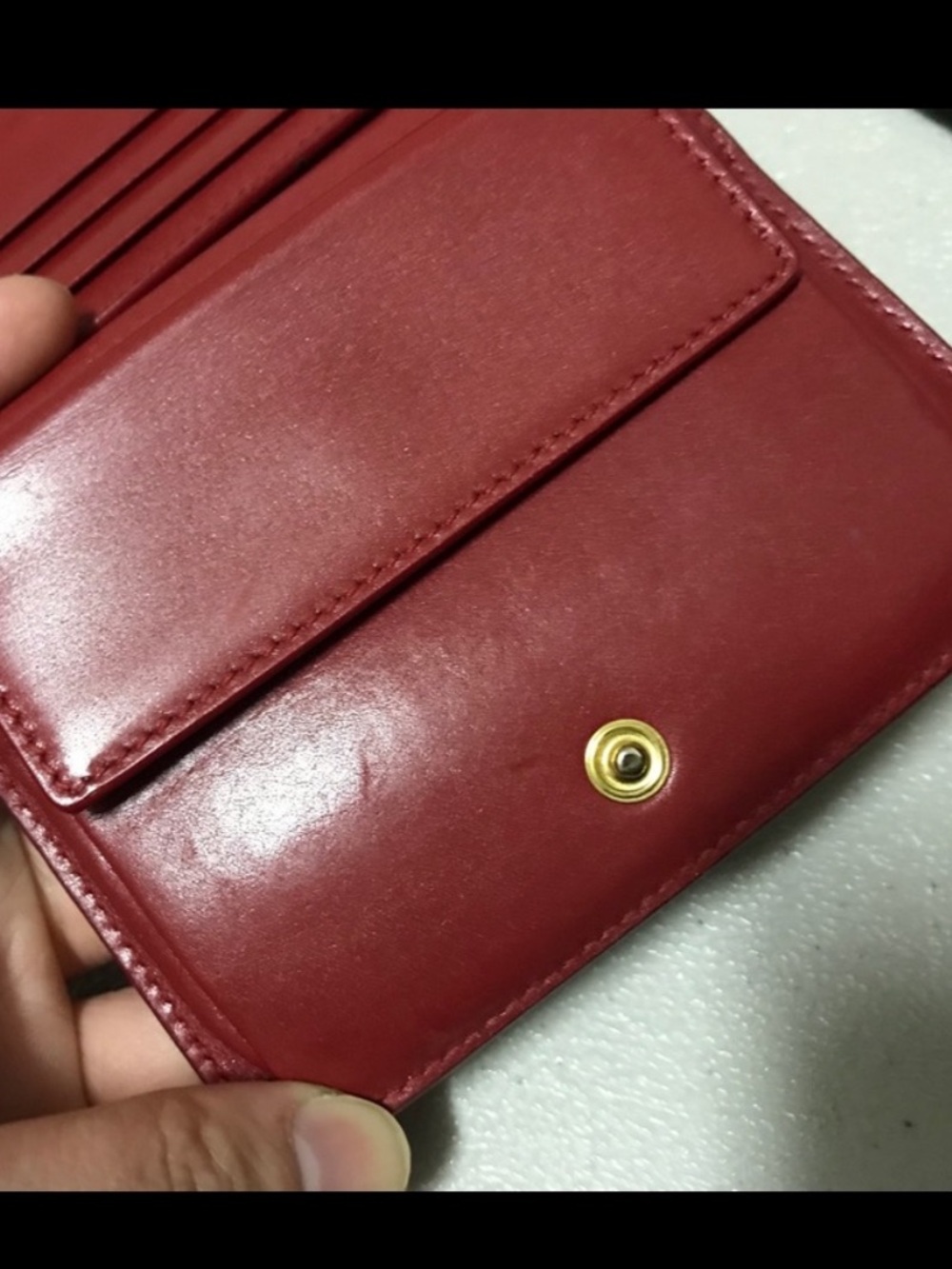 Saint Laurent Classic leather compact red wallet - Picture 5 of 7